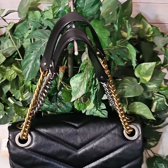 Rebecca Minkoff NWT 2 Faced Edie Black Maxi Quilted Chain Crossbody/Shoulder Bag - Picture 6 of 16